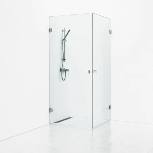 180° hörndusch med dörr 80x80