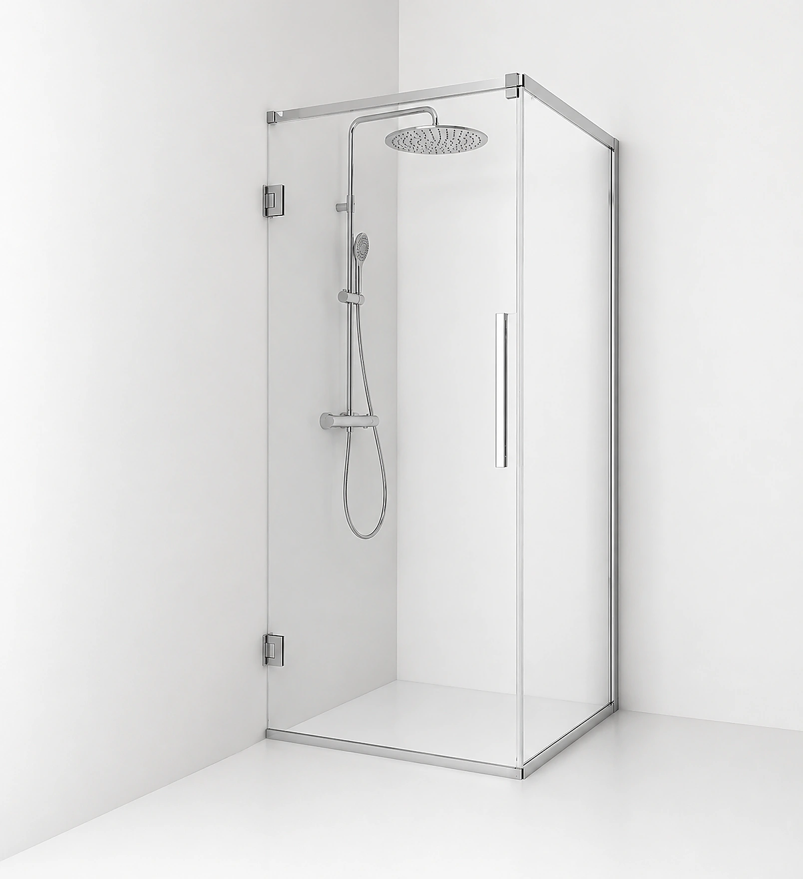 Langfoss hörndusch kombi 200 med linjeglas 80x82x200