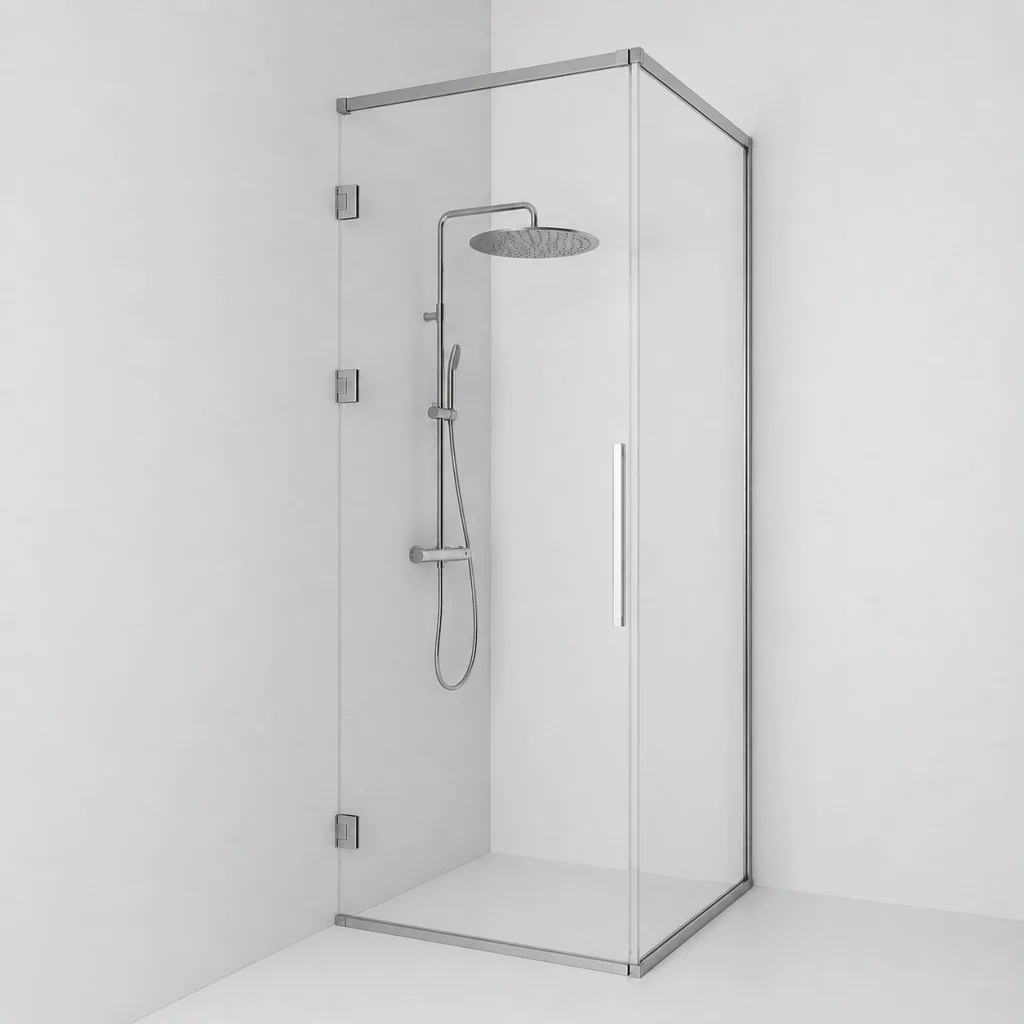 Langfoss hörndusch kombi 80x82x230 med linjeglas