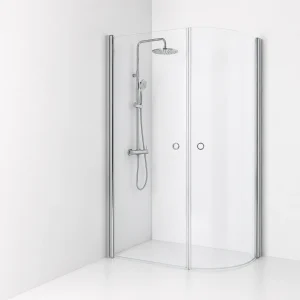 Skoga hörndusch rund rak 80x117